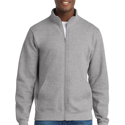 Port & Co™ Core Fleece Cadet Full‑Zip Sweatshirt – PC78FZ