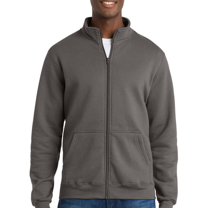 Port & Co™ Core Fleece Cadet Full‑Zip Sweatshirt – PC78FZ