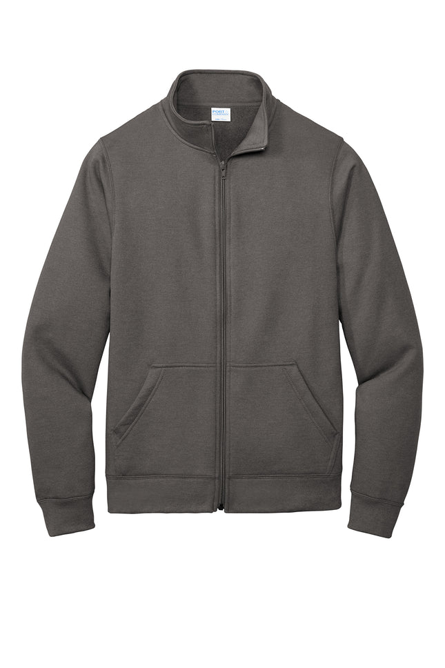 Port & Co™ Core Fleece Cadet Full‑Zip Sweatshirt – PC78FZ