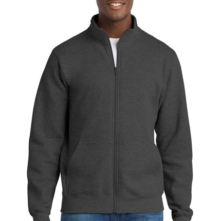 Port & Co™ Core Fleece Cadet Full‑Zip Sweatshirt – PC78FZ