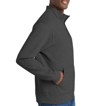 Port & Co™ Core Fleece Cadet Full‑Zip Sweatshirt – PC78FZ
