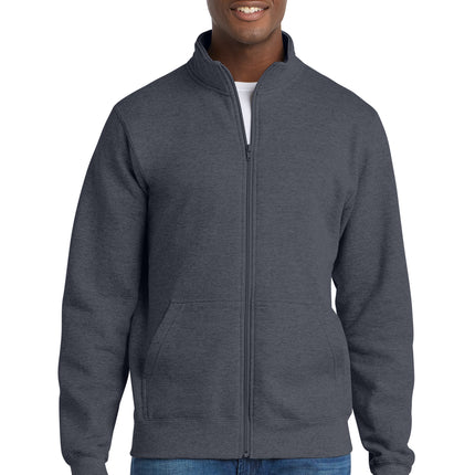Port & Co™ Core Fleece Cadet Full‑Zip Sweatshirt – PC78FZ
