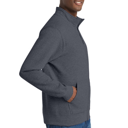 Port & Co™ Core Fleece Cadet Full‑Zip Sweatshirt – PC78FZ