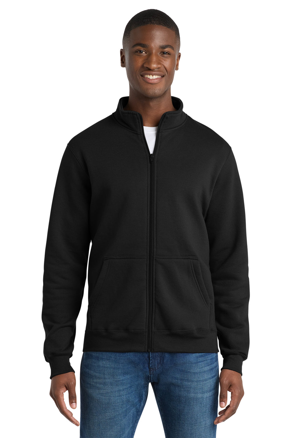 Port & Co™ Core Fleece Cadet Full‑Zip Sweatshirt – PC78FZ