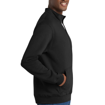Port & Co™ Core Fleece Cadet Full‑Zip Sweatshirt – PC78FZ