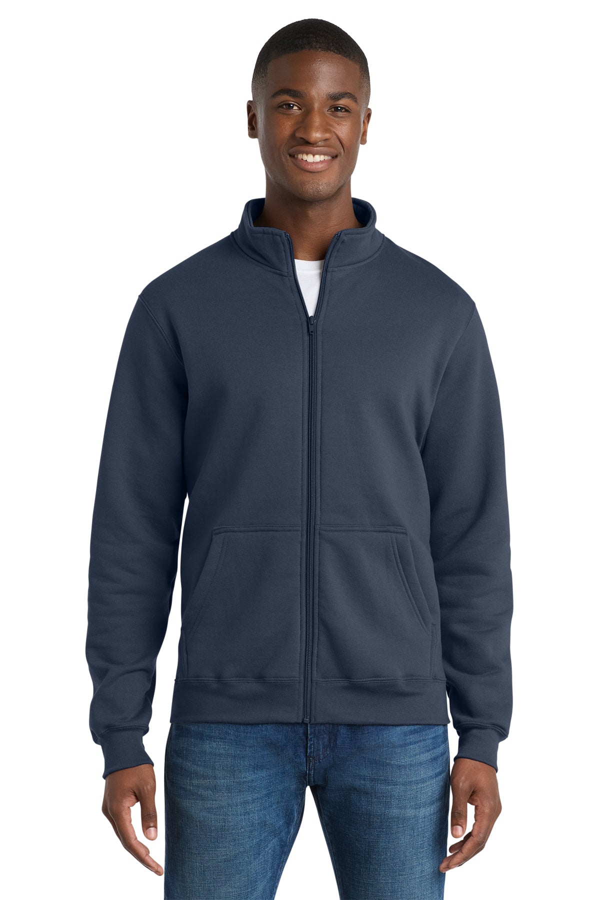 Port & Co™ Core Fleece Cadet Full‑Zip Sweatshirt – PC78FZ