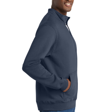 Port & Co™ Core Fleece Cadet Full‑Zip Sweatshirt – PC78FZ