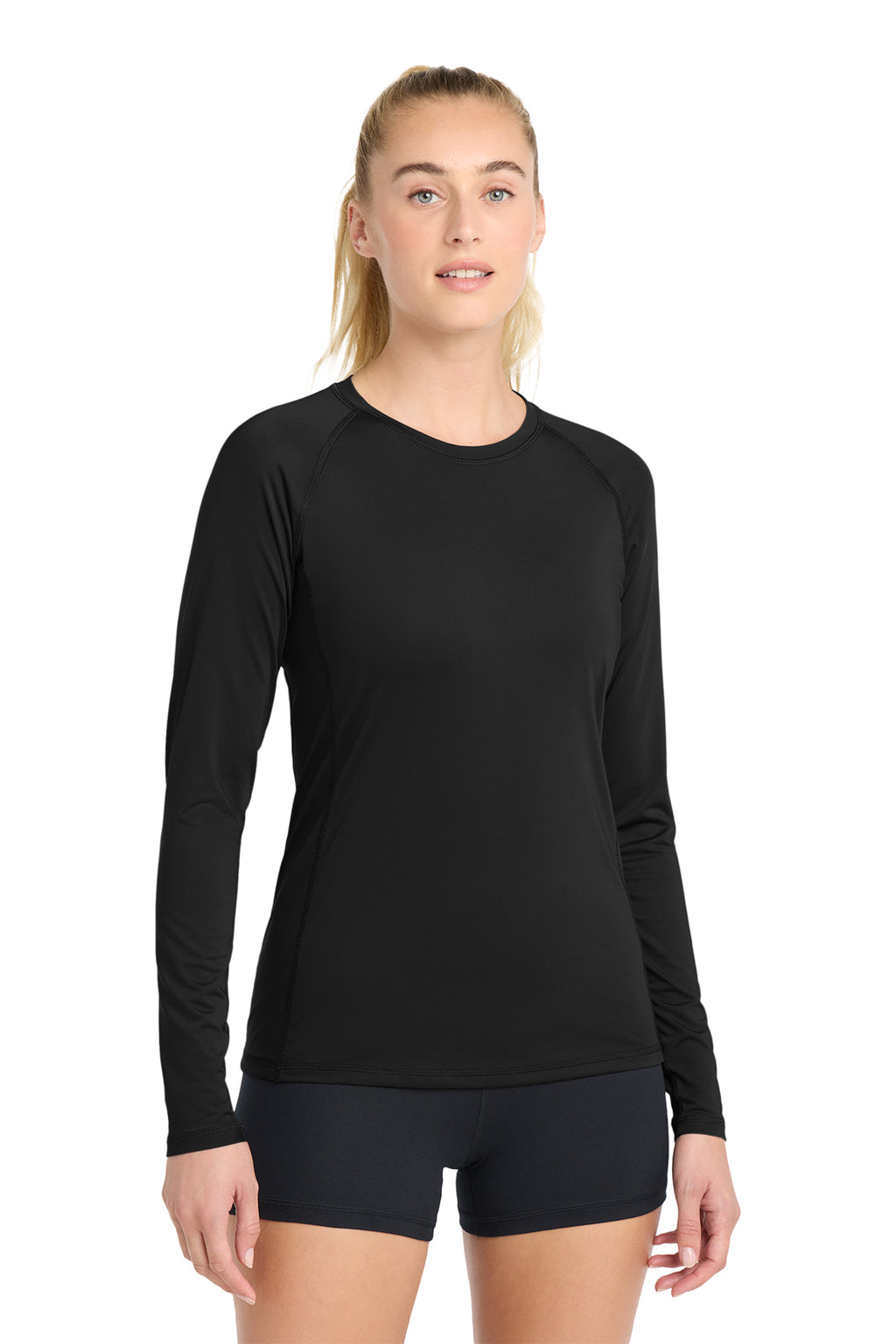Sport‑Tek® Women’s Long Sleeve Rashguard Tee – LST470LS