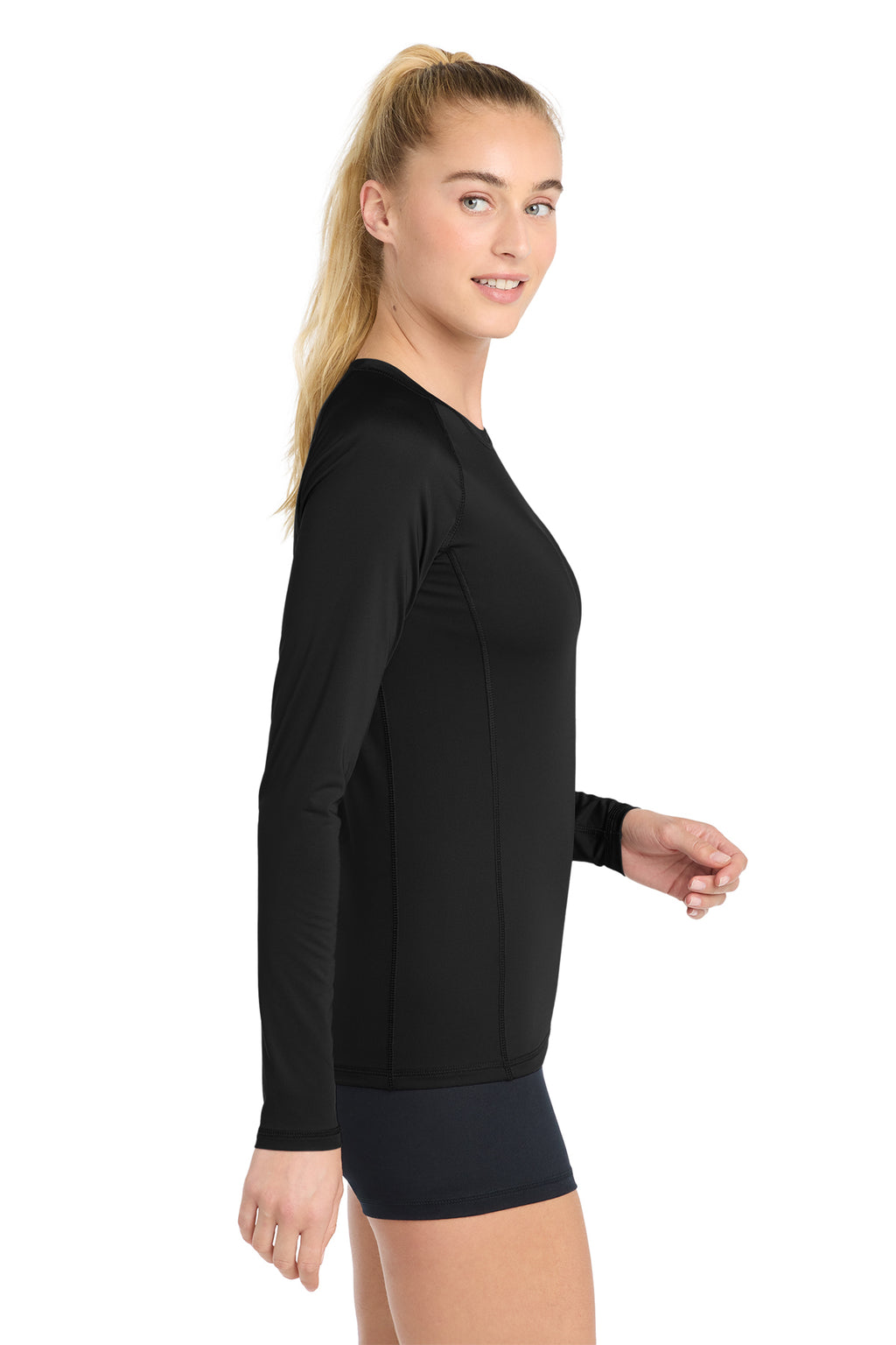 Sport‑Tek® Women’s Long Sleeve Rashguard Tee – LST470LS