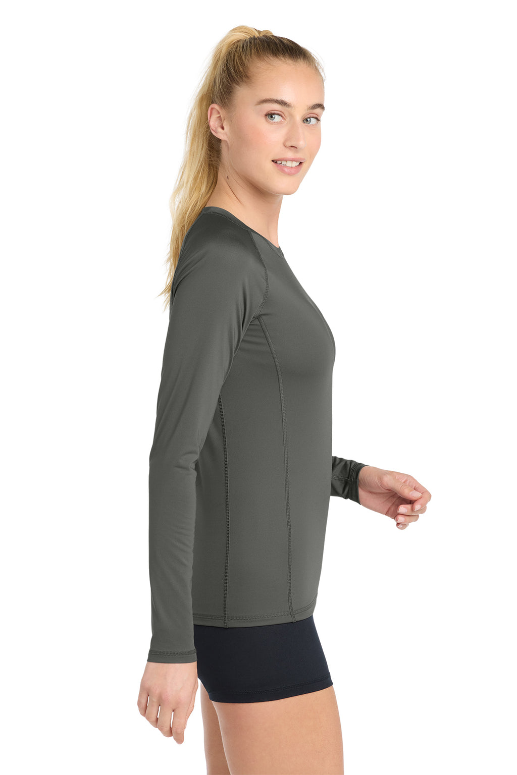 Sport‑Tek® Women’s Long Sleeve Rashguard Tee – LST470LS