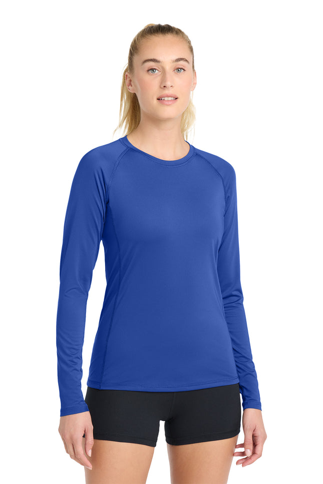 Sport‑Tek® Women’s Long Sleeve Rashguard Tee – LST470LS