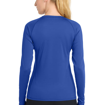Sport‑Tek® Women’s Long Sleeve Rashguard Tee – LST470LS