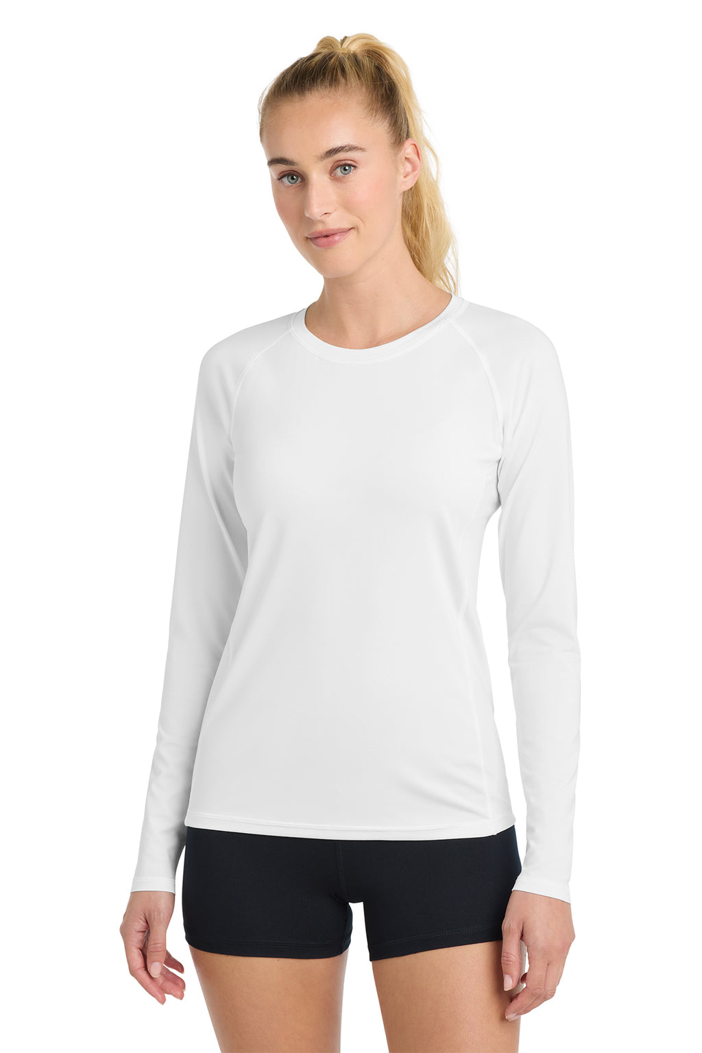 Sport‑Tek® Women’s Long Sleeve Rashguard Tee – LST470LS