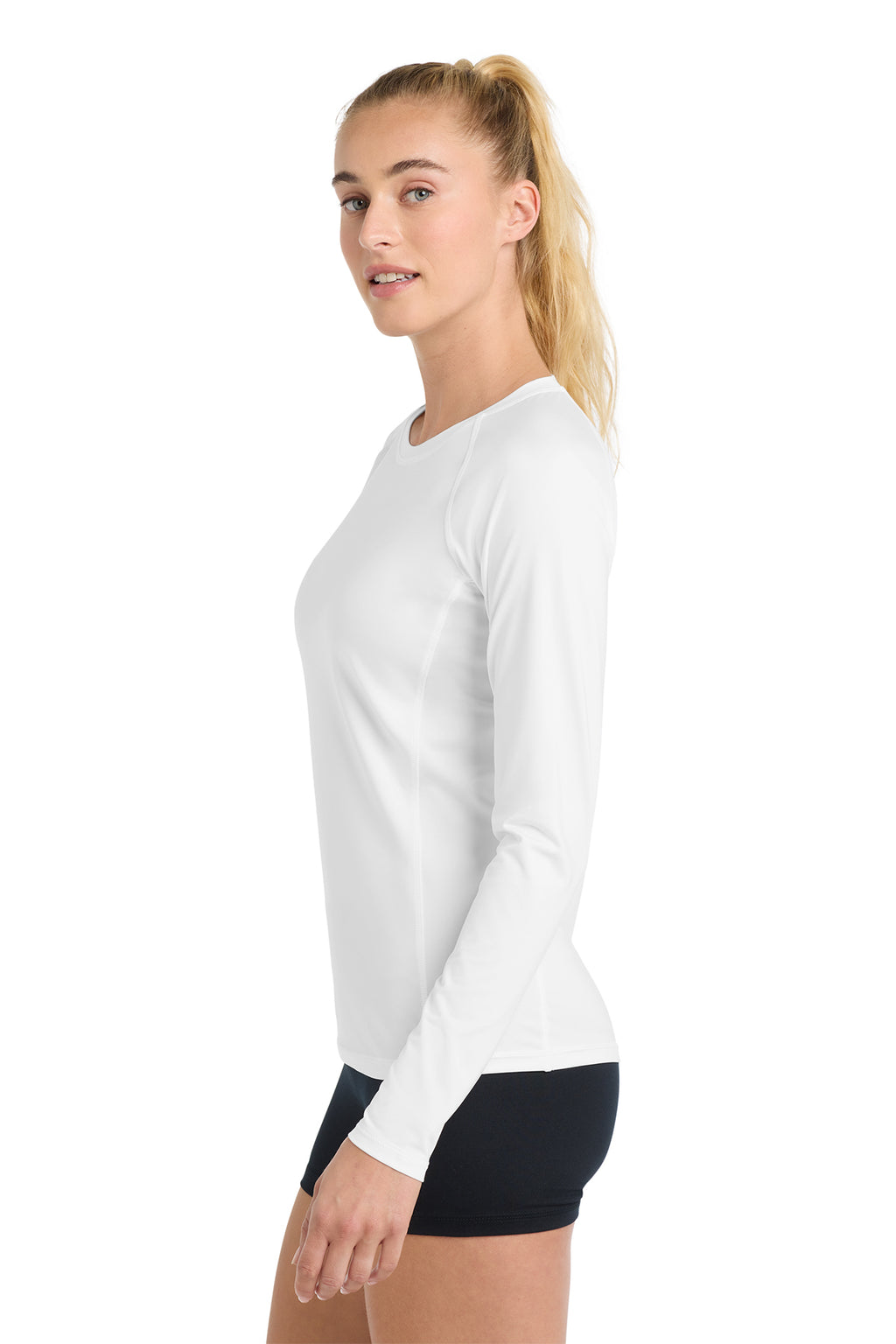 Sport‑Tek® Women’s Long Sleeve Rashguard Tee – LST470LS