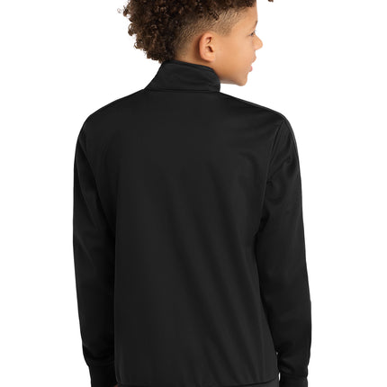 Sport‑Tek® Youth Tricot Sleeve Stripe Track Jacket – YST94
