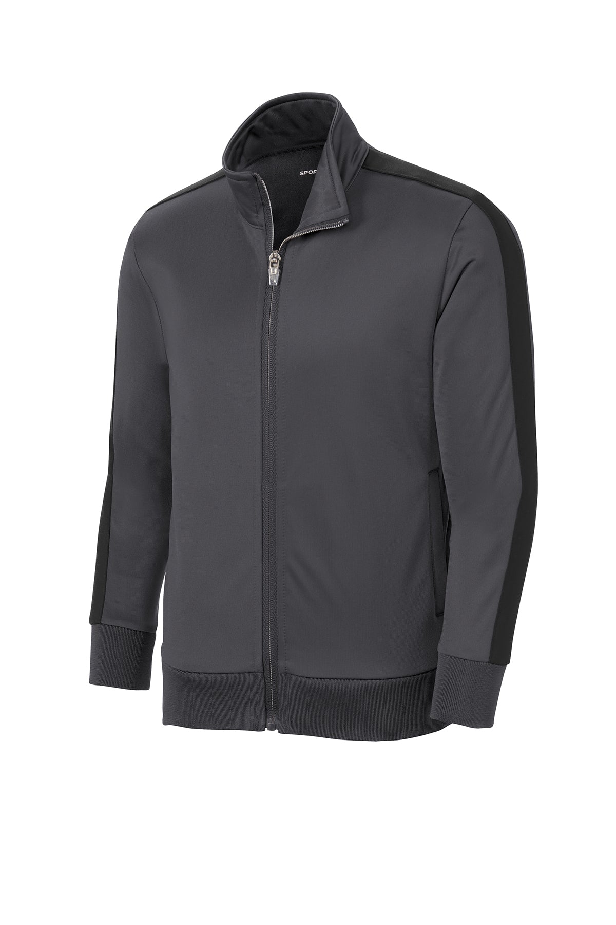Sport‑Tek® Youth Tricot Sleeve Stripe Track Jacket – YST94