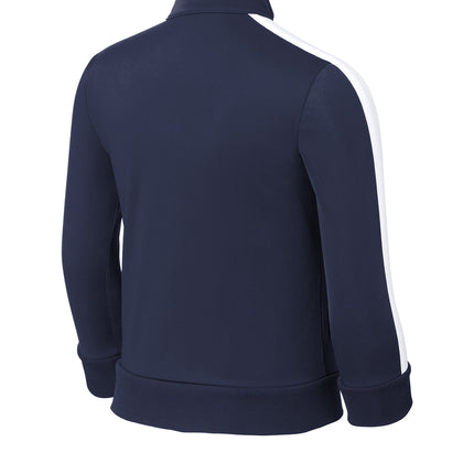 Sport‑Tek® Youth Tricot Sleeve Stripe Track Jacket – YST94