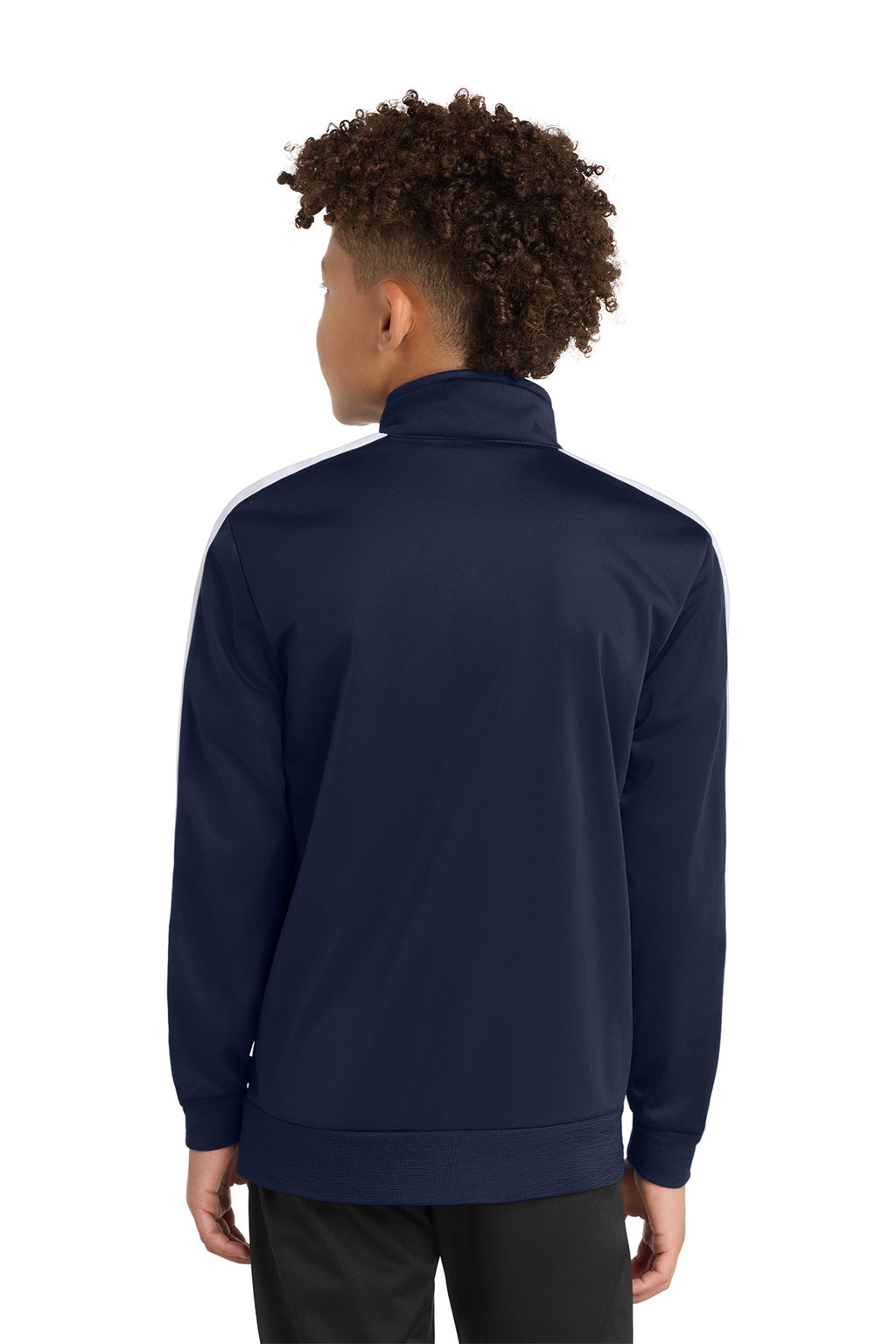 Sport‑Tek® Youth Tricot Sleeve Stripe Track Jacket – YST94