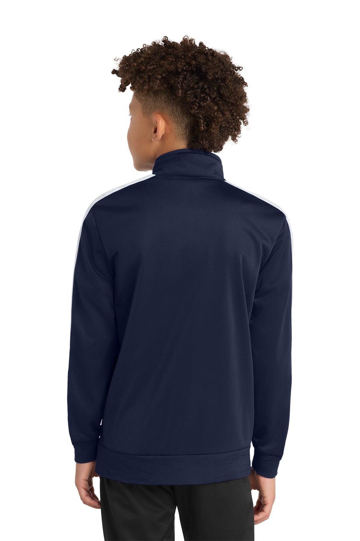 Sport‑Tek® Youth Tricot Sleeve Stripe Track Jacket – YST94