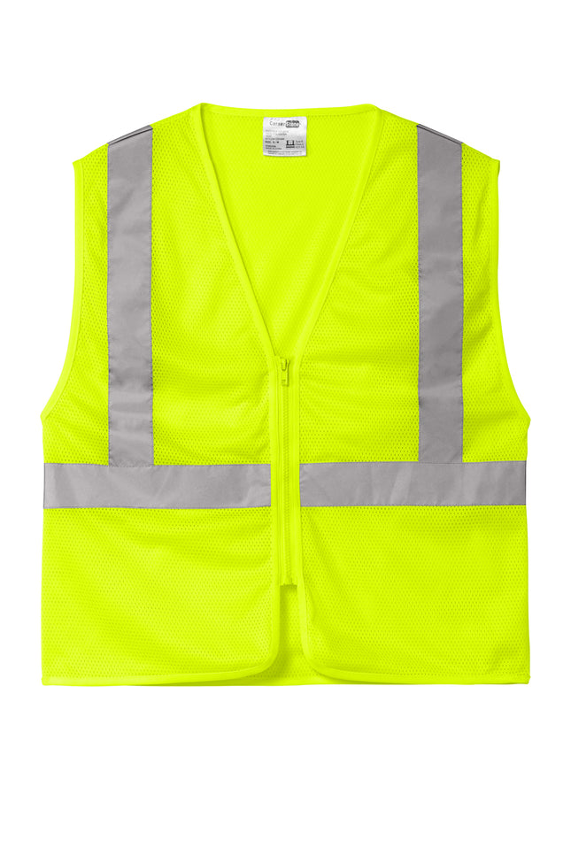 CornerStone® ANSI 107 Class 2 Economy Mesh Zippered Vest – CSV101