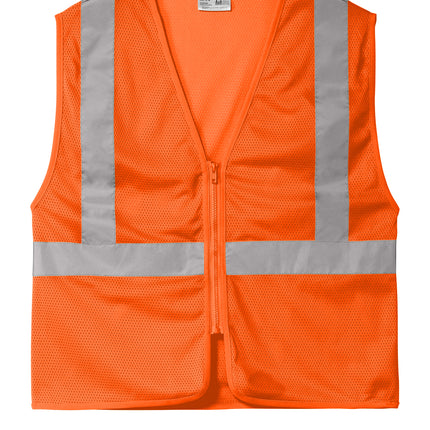 CornerStone® ANSI 107 Class 2 Economy Mesh Zippered Vest – CSV101