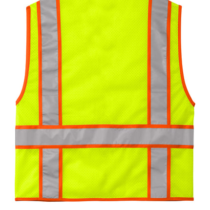 CornerStone® ANSI 107 Class 2 Mesh Zippered Two‑Tone Vest – CSV103