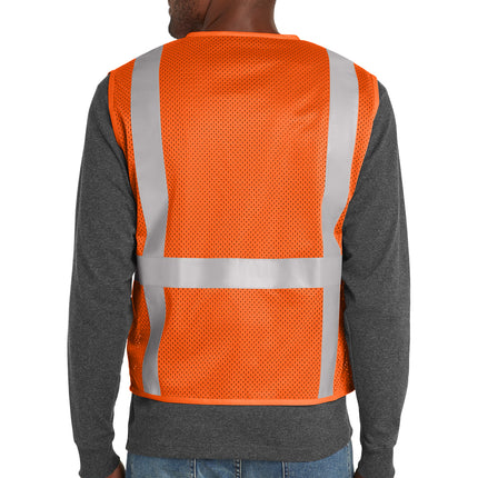 CornerStone® ANSI 107 Class 2 Mesh Six‑Pocket Zippered Vest – CSV104
