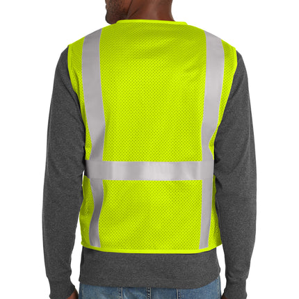 CornerStone® ANSI 107 Class 2 Mesh Six‑Pocket Zippered Vest – CSV104