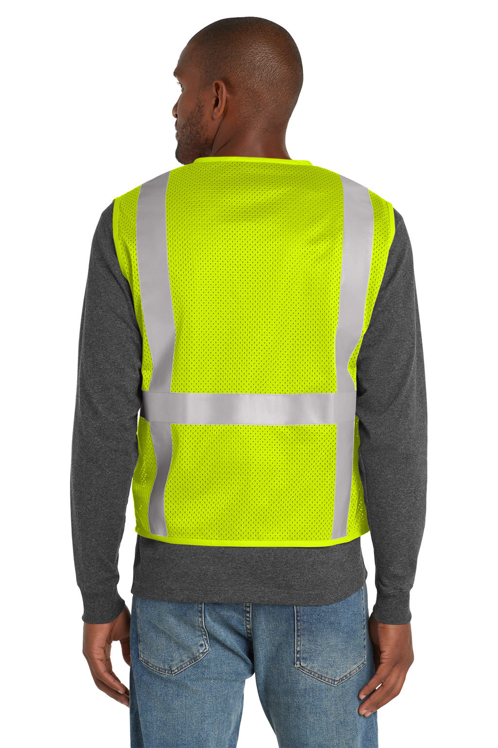 CornerStone® ANSI 107 Class 2 Mesh Six‑Pocket Zippered Vest – CSV104