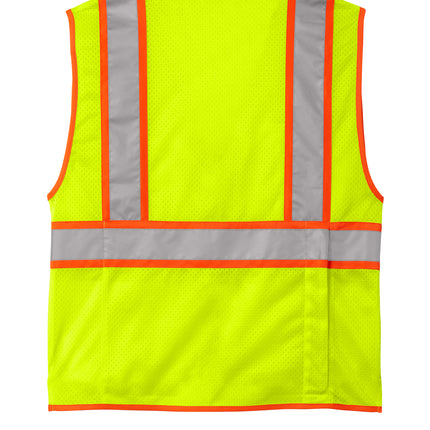 CornerStone® ANSI 107 Class 2 Surveyor Zippered Two‑Tone Vest – CSV105