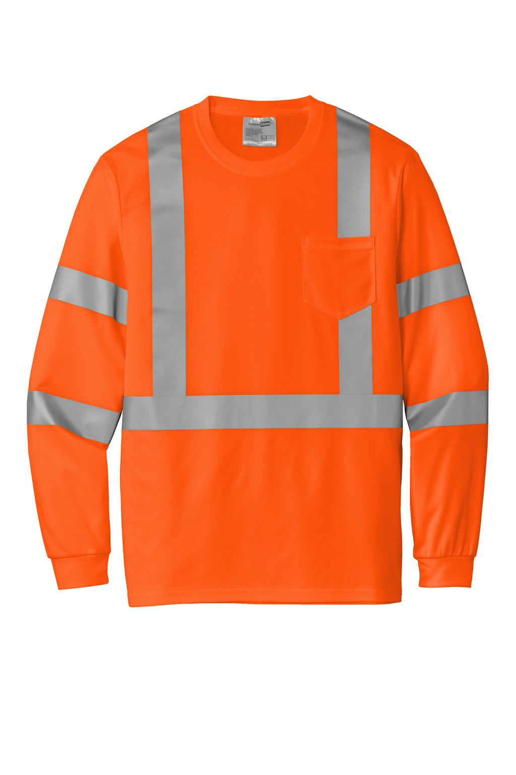 CornerStone® ANSI 107 Class 3 Mesh Long Sleeve Tee – CS203