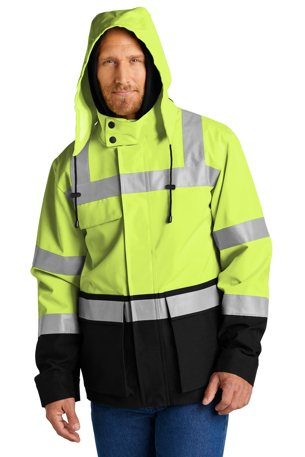 CornerStone® ANSI 107 Class 3 Waterproof Ripstop 3‑In‑1 Parka – CSJ502