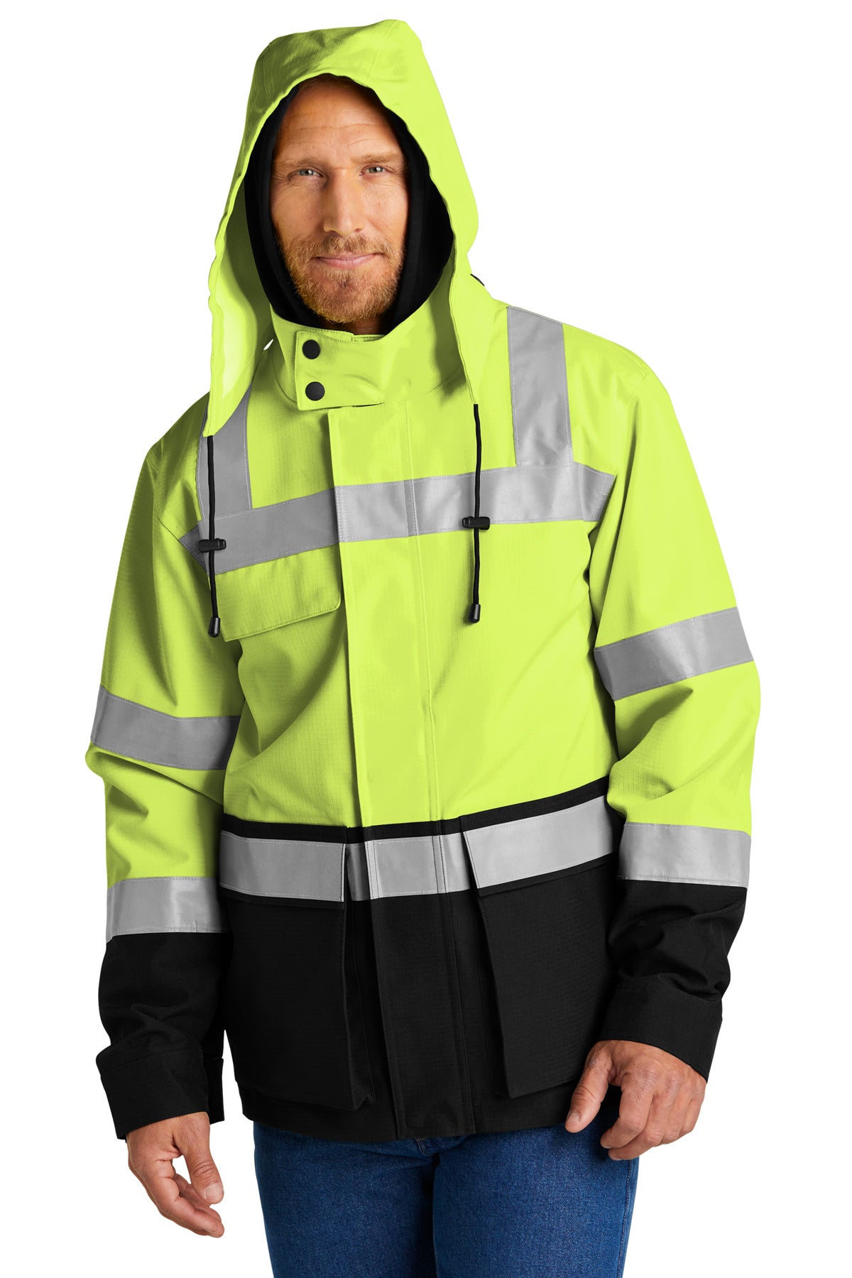 CornerStone® ANSI 107 Class 3 Waterproof Ripstop 3‑In‑1 Parka – CSJ502