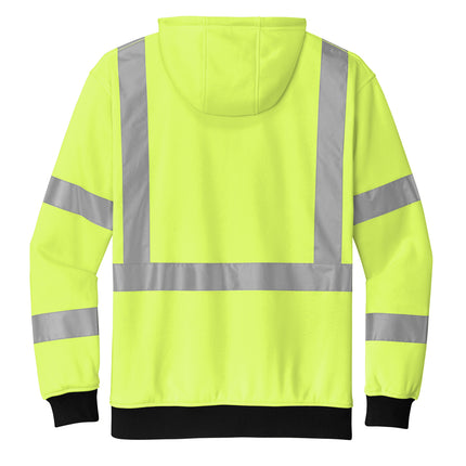 CornerStone® ANSI 107 Class 3 Heavy‑Duty Fleece Full‑Zip Hoodie – CSF300