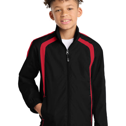 Sport‑Tek® Youth Colorblock Raglan Jacket – YST60