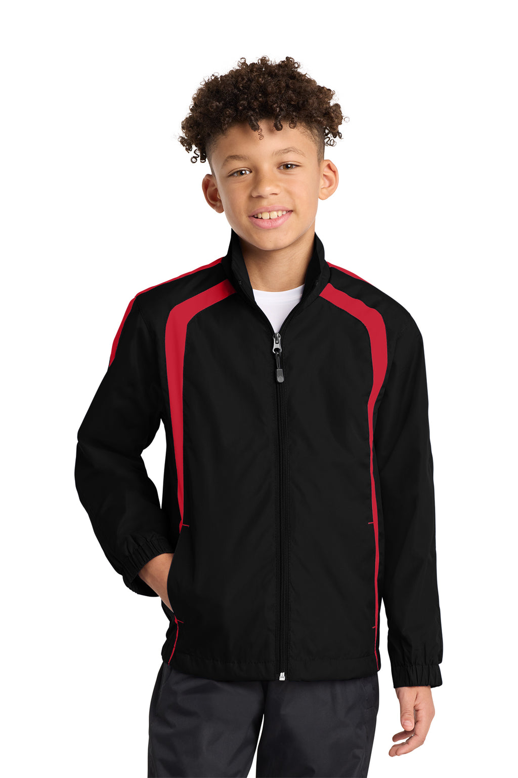 Sport‑Tek® Youth Colorblock Raglan Jacket – YST60