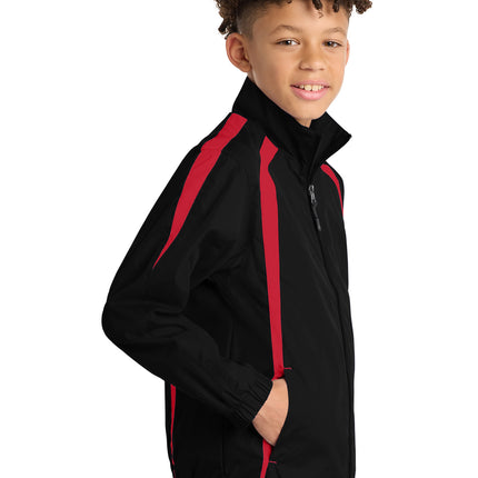 Sport‑Tek® Youth Colorblock Raglan Jacket – YST60