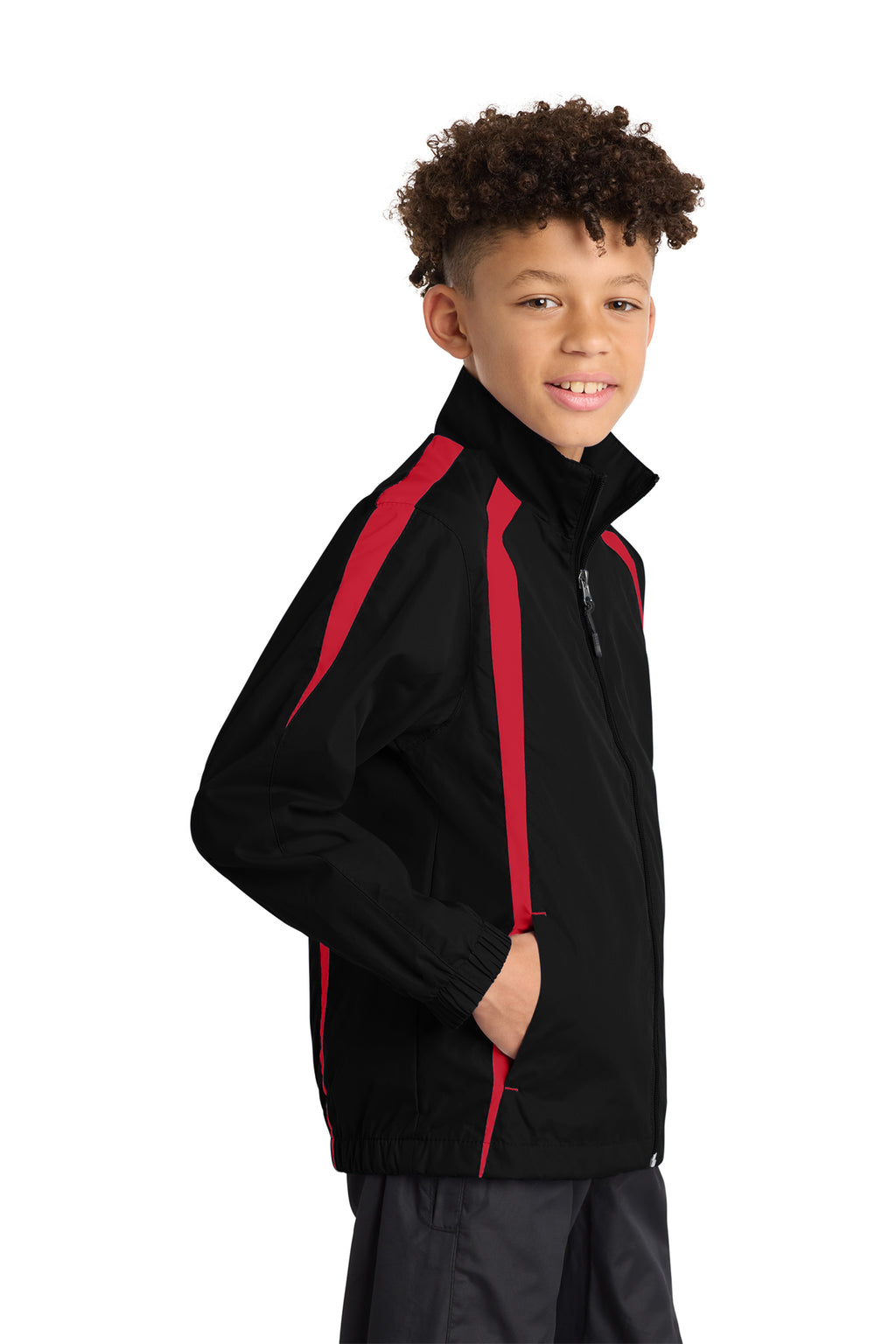 Sport‑Tek® Youth Colorblock Raglan Jacket – YST60