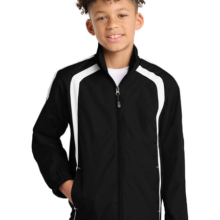 Sport‑Tek® Youth Colorblock Raglan Jacket – YST60
