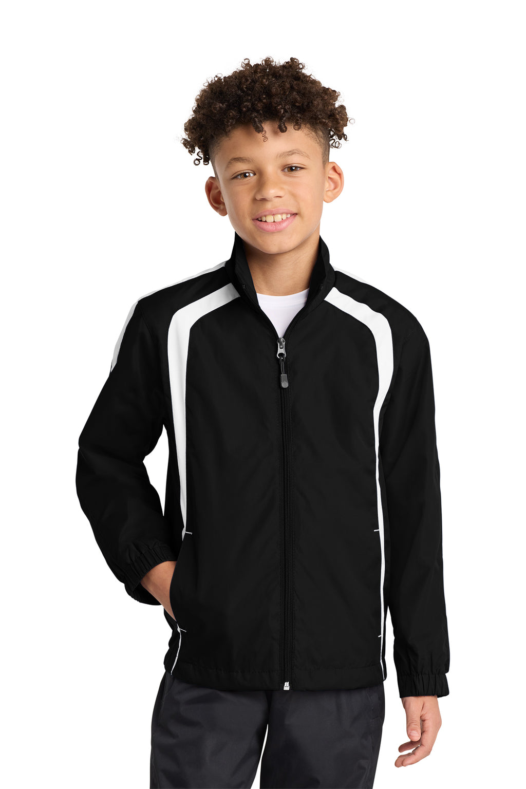 Sport‑Tek® Youth Colorblock Raglan Jacket – YST60