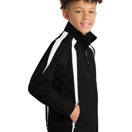 Sport‑Tek® Youth Colorblock Raglan Jacket – YST60