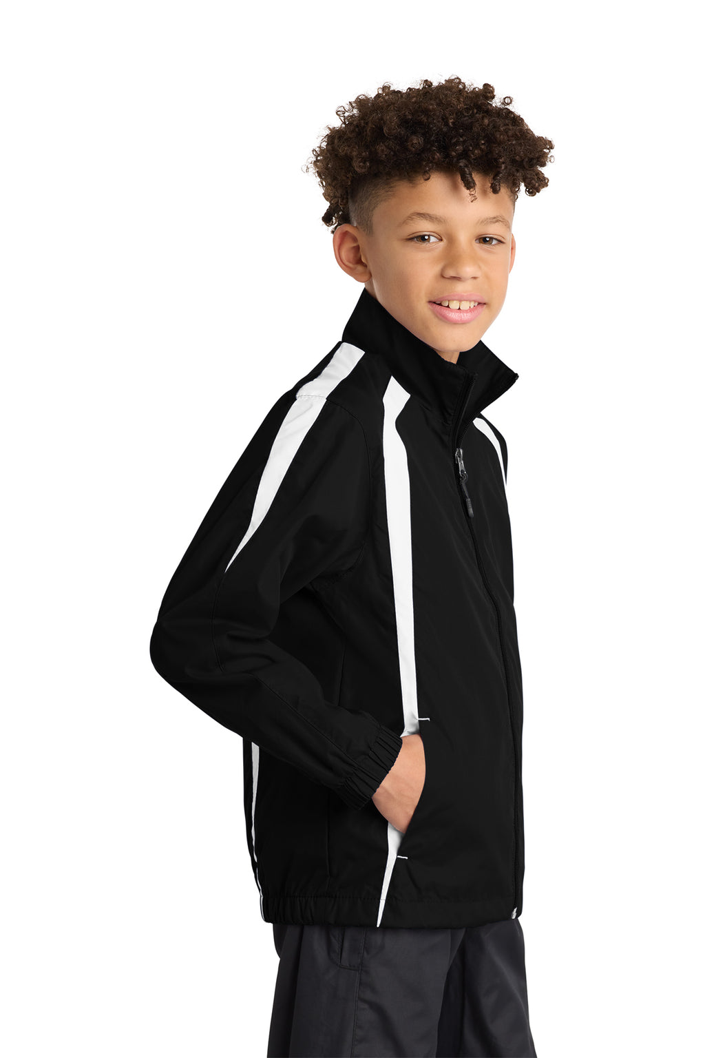 Sport‑Tek® Youth Colorblock Raglan Jacket – YST60