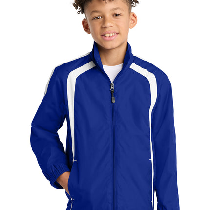 Sport‑Tek® Youth Colorblock Raglan Jacket – YST60
