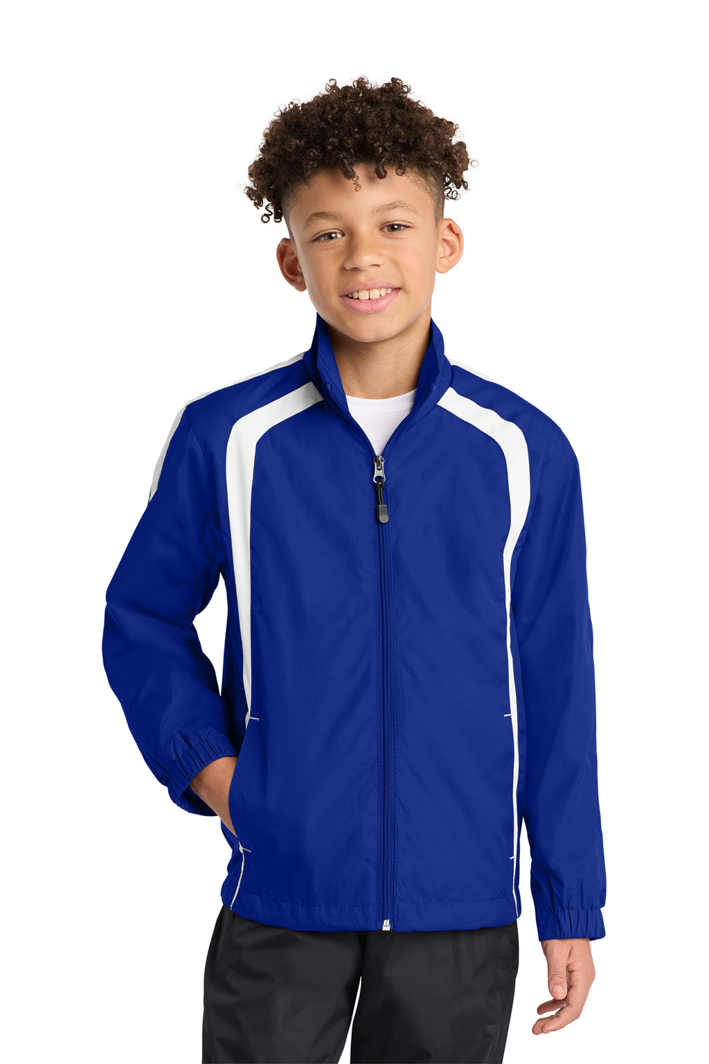 Sport‑Tek® Youth Colorblock Raglan Jacket – YST60