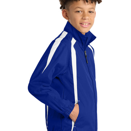 Sport‑Tek® Youth Colorblock Raglan Jacket – YST60