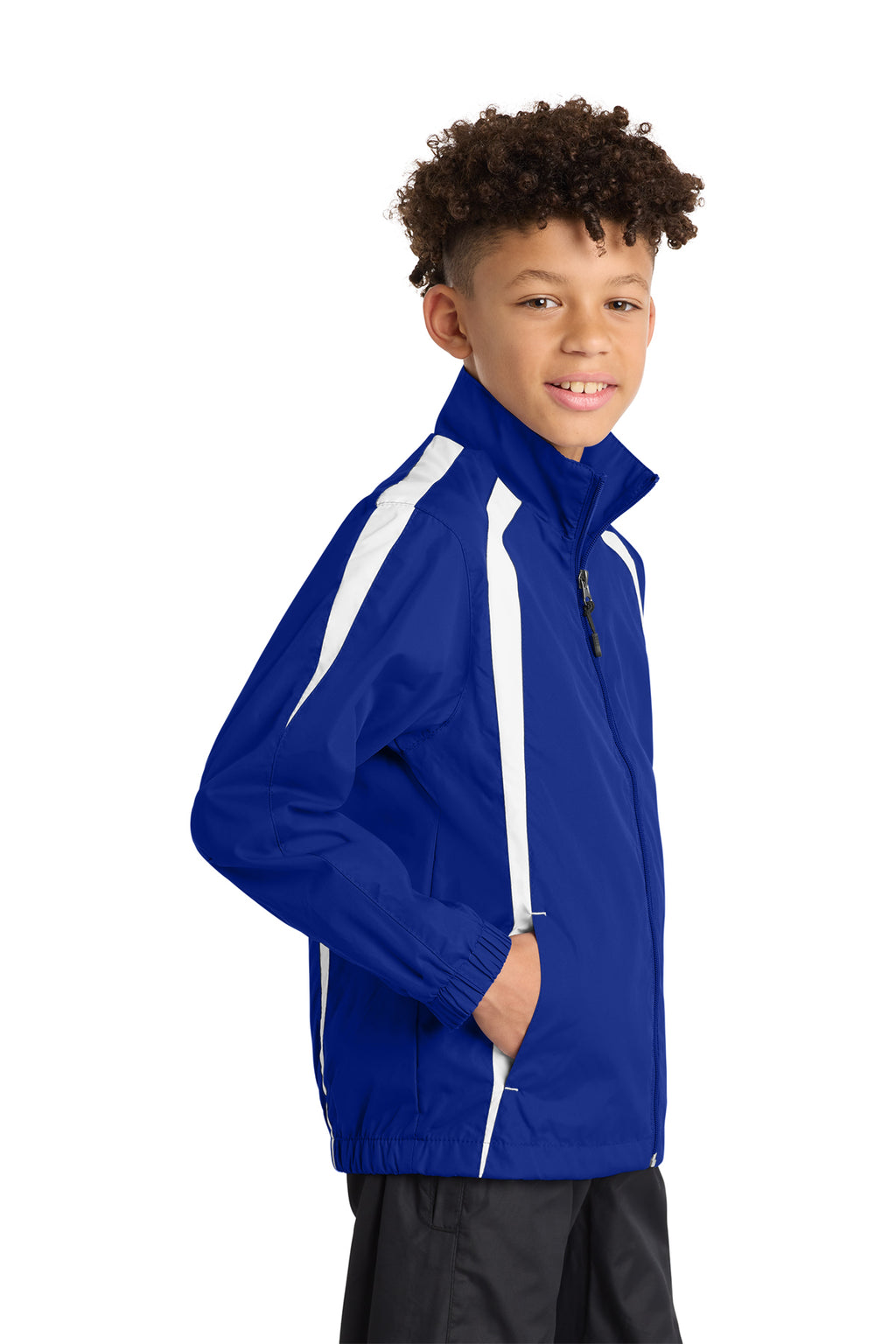 Sport‑Tek® Youth Colorblock Raglan Jacket – YST60