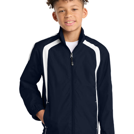 Sport‑Tek® Youth Colorblock Raglan Jacket – YST60