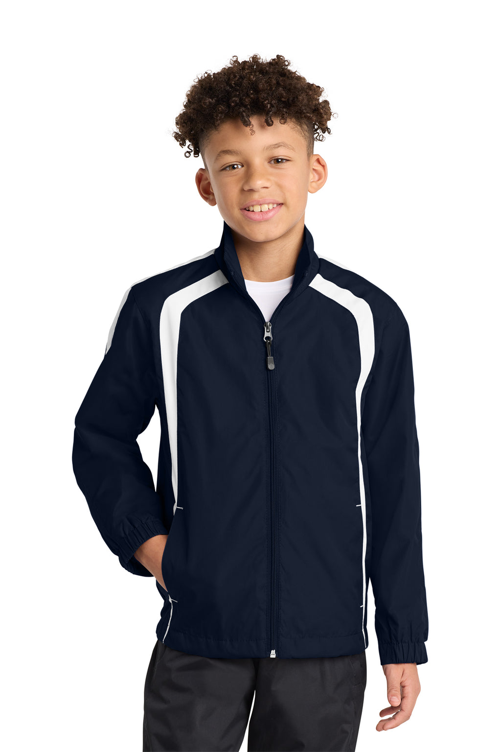 Sport‑Tek® Youth Colorblock Raglan Jacket – YST60