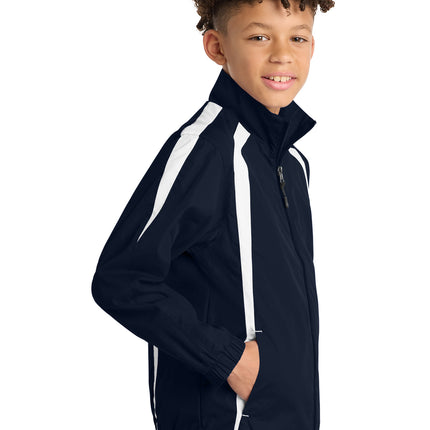 Sport‑Tek® Youth Colorblock Raglan Jacket – YST60