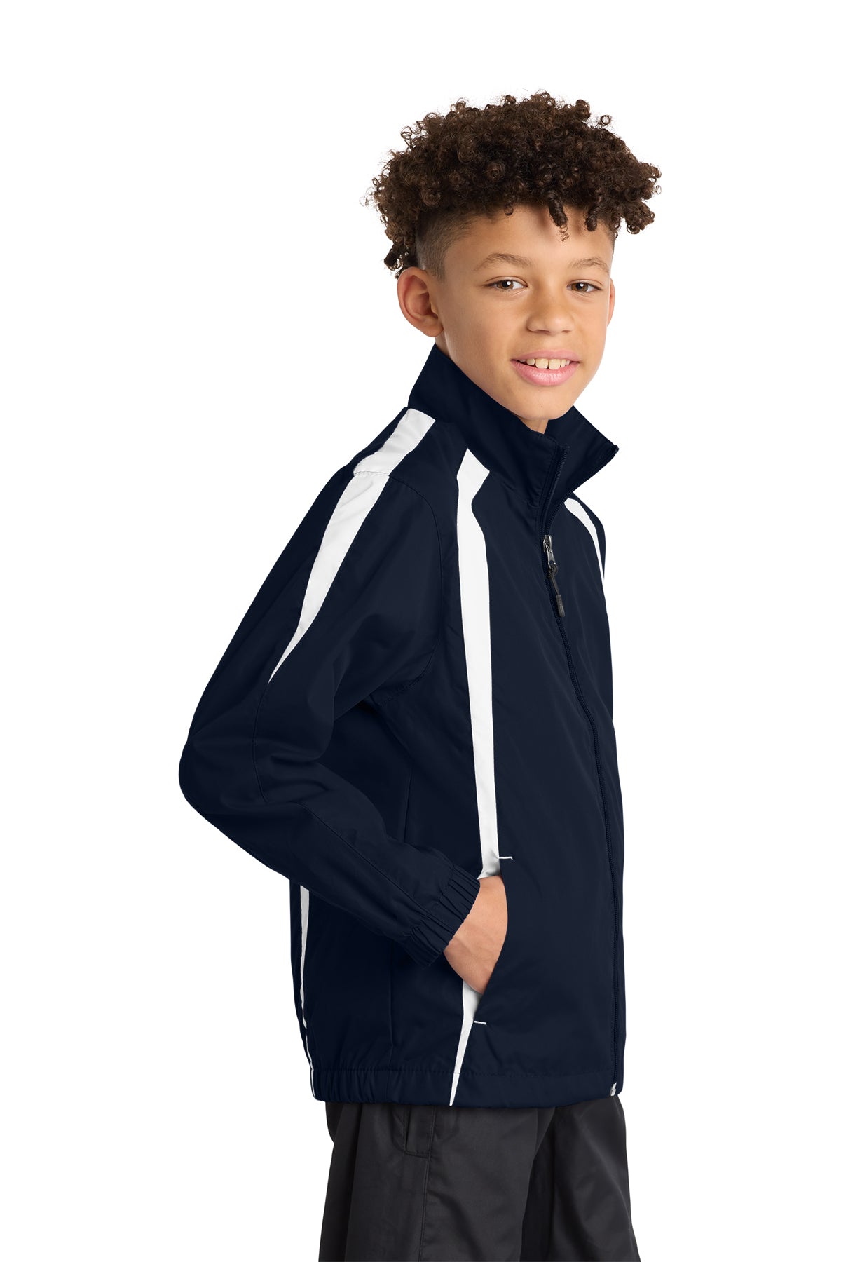 Sport‑Tek® Youth Colorblock Raglan Jacket – YST60